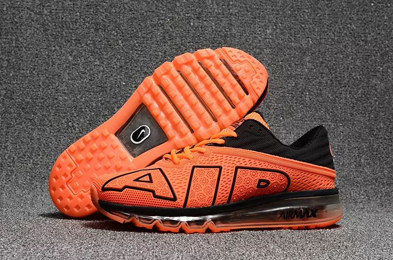 chaussures jogging course nike air max plus flair orange noir
